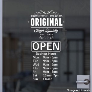 Open Hours With Logo Style 53